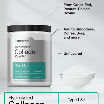 Multi Collagen Powder 7 Oz | Type 1 and 3 | by