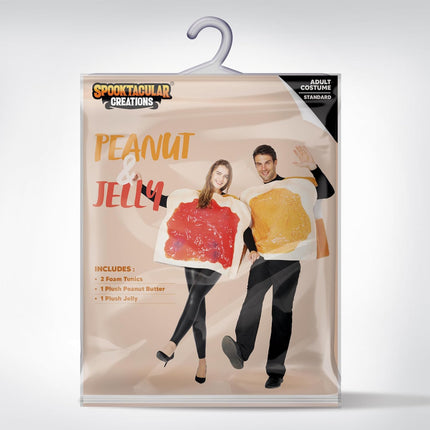 Peanut Butter and Jelly Costume, Halloween Adult Couple Costume for Halloween