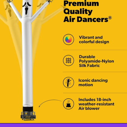 Halloween Air Dancers Inflatable Tube Man Set | 20Ft Ghost Wacky Waving Inflatable with 12-Inch Blower | Outdoor Halloween Decorations & Halloween Blow Ups for Business or Yard Display