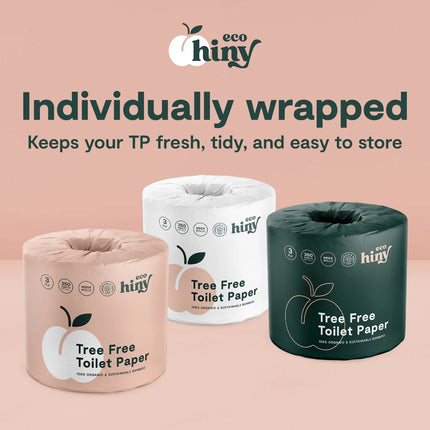 Premium & Soft Bamboo Toilet Paper | 6 Mega Rolls, 3 PLY & 350 Sheets | Tree Free Toilet Tissues | Plastic Free Packaging Packaging