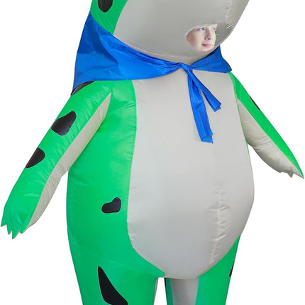Inflatable Frog Costume for Kids Halloween Cute Animal Costumes Funny Blow up Suit for Boys Girls Cosplay Party