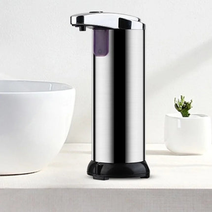 Automatic Liquid Soap Dispenser Touchless Battery Operated Stainless Steel Silver