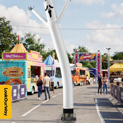 20Ft Ghost Air Dancers Inflatable Tube Man Attachment | Halloween Inflatables Outdoor Decoration | Wacky Waving Halloween Blow up for Yard Display or Business (Blower Not Included)