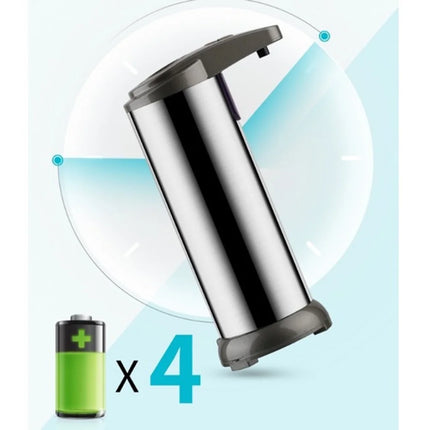 Automatic Liquid Soap Dispenser Touchless Battery Operated Stainless Steel Silver