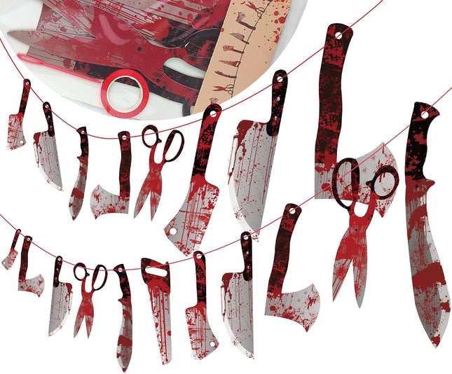 Halloween Party Decorations - 12 Pack Trunk or Treat Banner | Halloween Decorations for Indoor Outdoor outside - Hanging Backdrop Garland Decor for Birthday Party Favors Supplies