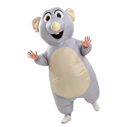 Inflatable Rat Costume for Adult Blow up Mouse Costume Mascot Funny Halloween Cosplay Costume Suit