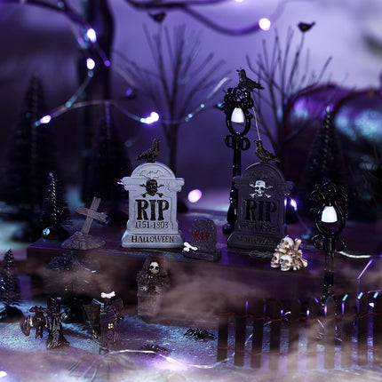 40 Pcs Halloween Village Accessories Set Mini Halloween Figurines