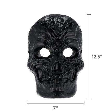 Skull Mask Costume Accessory for Adults, Black, Halloween by