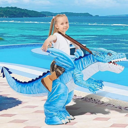 Kids Inflatable Dinosaur Costume, Blow up Dinosaur Costume Inflatable Dino Costume, Funny Halloween Costumes for Boys Girls Unisex Blow up Costume for Halloween/Party/Cosplay