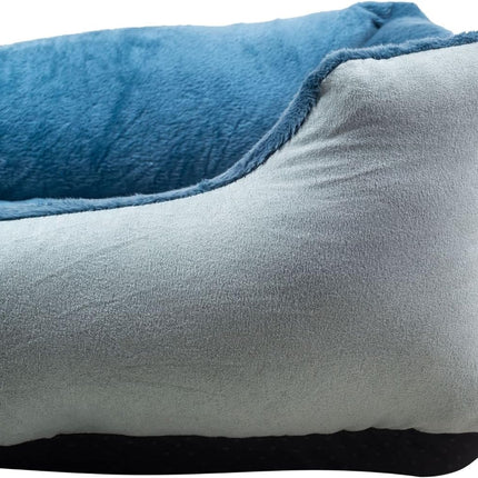 Orthopedic Rectangle Bolster Pet Bed,Dog Bed, Medium 25X21 Inches Blue, by , Blue with Orthopedic Insert. (HCT-ORT-BLUE)