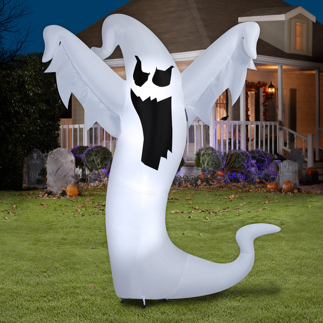Scary Ghost Airblown Yard Inflatable, Multicolor, 9.5', Halloween by