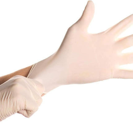 Latex Gloves, Powder Free and Food Grade Gloves, 100 Count