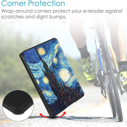 Slimshell Case for 6" Kindle Paperwhite (10Th Generation, 2018 Release) - Premium Lightweight PU Leather Cover with Auto Sleep/Wake for Amazon Kindle Paperwhite E-Reader, Starry Night