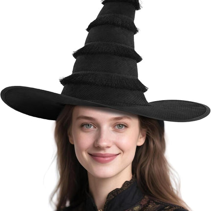 Leuceity Halloween Wizard Hat, Lightweight Comfort Fit Witch Hat