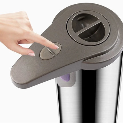 Automatic Liquid Soap Dispenser Touchless Battery Operated Stainless Steel Silver