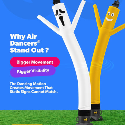 10Ft Ghost Air Dancers Inflatable Tube Man Attachment | Halloween Inflatables Outdoor Decoration | Wacky Waving Halloween Blow up for Yard Display or Business (Blower Not Included)