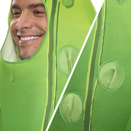 Halloween Pickle Costume for Adult, Unisex Food Costume, Funny Costume for Men, Fruit Jumpsuit for Halloween Fancy Dress Costume