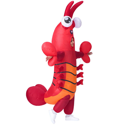 Adult Inflatable Lobster Costume Full Body Blow up Lobster Costume for Halloween Party and Cosplay