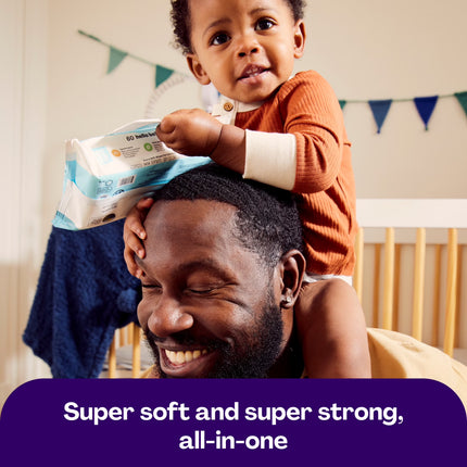 Premium Fragrance-Free Baby Wipes, 3 Flip-Top Pouches (180 Total Wipes)
