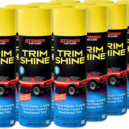 91034-12PK Trim Shine – Black Trim and Plastic Restorer for Cars – Vinyl and Plastic Trim Protectant Coating for Interior and Exterior Use – Fast-Drying No Sling – 12 Oz (Pack of 12)