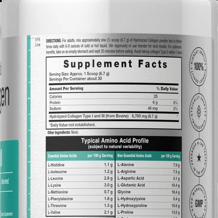 Multi Collagen Powder 7 Oz | Type 1 and 3 | by