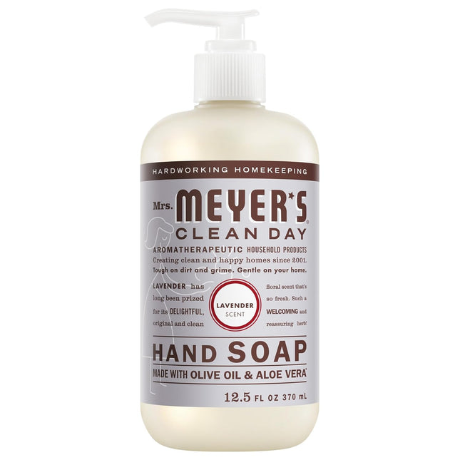 MRS. MEYER'S CLEAN DAY Hand Soap, Lavender Scent, 12.5 Fl Oz Bottle