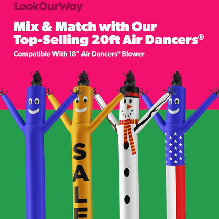 20Ft Monster Air Dancers Inflatable Tube Man Attachment | Halloween Inflatables Outdoor Decoration | Wacky Waving Halloween Blow up for Yard Display or Business (Blower Not Included)