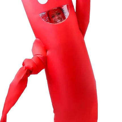 Adult Inflatable Costume Blow up Tube Dancer Wacky Waving Arms Funny Halloween Inflatable Costume for Halloween Dress up Parties
