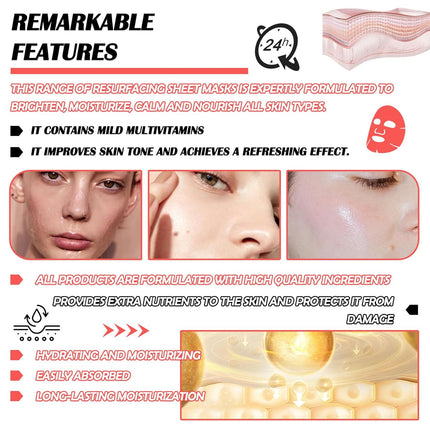 20 Pcs Facial Sheet Mask Combo,Hydrating Face Mask,Easy to Use,Moisturizing Daily Sheet Mask