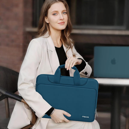 360 Protective Laptop Bag 15.6 Inch, 15-16 Inch Computer Bag Compatible with Macbook Air 15 Inch/Pro 16 Inch, Hp,Dell,Lenovo,Asus,Notebook, Laptop Carrying Case with Strap&Handle, Teal Green