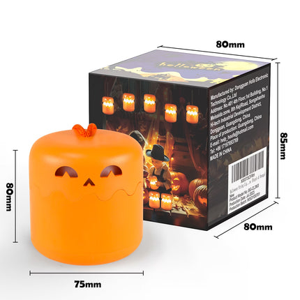 Halloween Decoration, 2Pack Halloween Pumpkin Lantern, Collapsible Jack O Lantern Pumpkin with Lanyard,Halloween Party Favors, Outdoor Indoor Halloween Party Decor