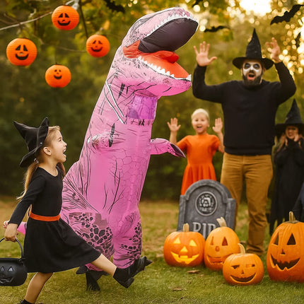 Inflatable Dinosaur Costume for Adult , Fancy Dinosaur Suit Blow up Full Body Dino Costume for Halloween Cosplay Party