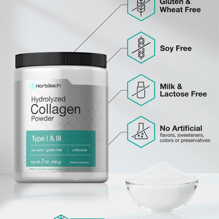 Multi Collagen Powder 7 Oz | Type 1 and 3 | by