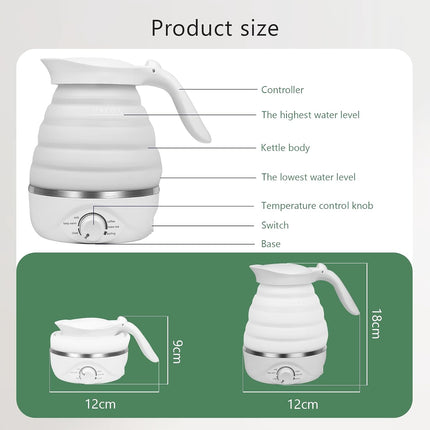 Foldable Travel Electric Kettle 700Ml 850W 110V White