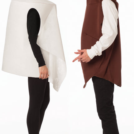 Poop and Toilet Paper Roll Halloween Adult Unisex Couple Costume, One Size