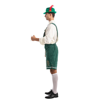 Men'S German Bavarian Oktoberfest Costume Set, Beer Costume Hat for Adults Halloween Fancy Dress Costumes and Beer Festival
