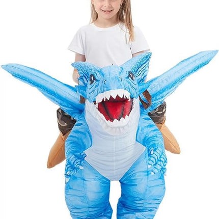 Kids Inflatable Dinosaur Costume, Blow up Dinosaur Costume Inflatable Dino Costume, Funny Halloween Costumes for Boys Girls Unisex Blow up Costume for Halloween/Party/Cosplay