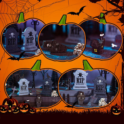 40 Pcs Halloween Village Accessories Set Mini Halloween Figurines