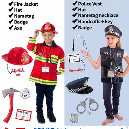 6-In-1 Kids Dress up Clothes Costume Gift Set for Boys & Girls 3+