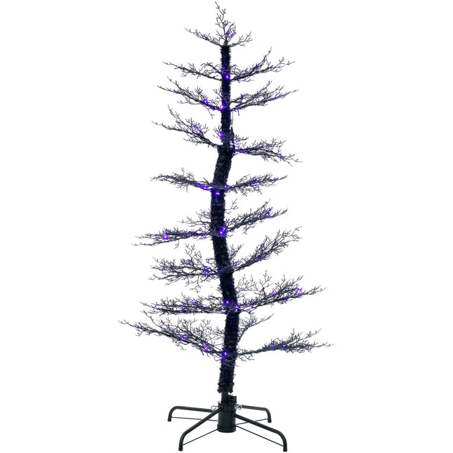 Prelit LED Purple Halloween Dancing Tree, Indoor/Covered Outdoor, 5.0-Ft.