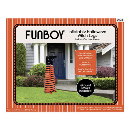 Inflatable Halloween Witch Legs, Indoor/Outdoor Halloween Decor