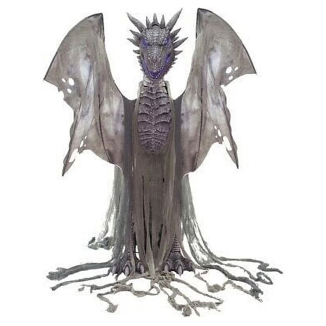 7 Ft. Animated Winter Dragon Halloween Decoration