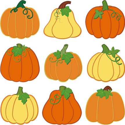 72 Pcs Pumpkin Cutouts Fall Pumpkin Paper Cut-Outs 3.93 Inch Autumn Pumpkins Bulletin Board Decoration Thanksgiving Cutouts with Glue Point for Fall Thanksgiving School Classroom Chalkboard Wall Decor