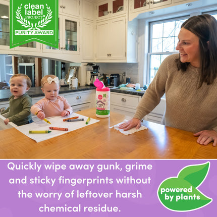 (3 Pack)  Baby All-Purpose Cleaning Wipes with Lavender Scent - 75 Plant-Based Wipes