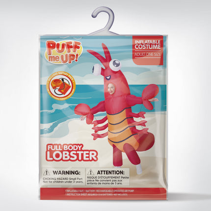 Adult Inflatable Lobster Costume Full Body Blow up Lobster Costume for Halloween Party and Cosplay