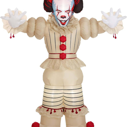 25FT Giant Pennywise Inflatable | Huge Clown Airblown Halloween Decoration with Lights Outdoor Yard, Haunted House