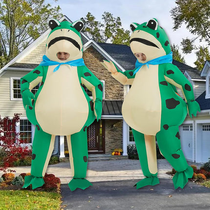 Funny Frog Outfit Inflatable Frog Costume Blow-Up Cosplay Costume for Adult/Birthday/Halloween