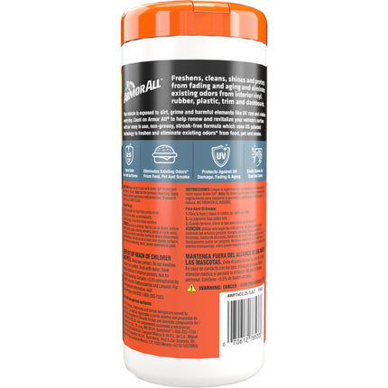 Car Interior Protectant Wipes in New Car Scent, 25 Count