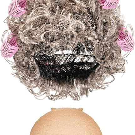 Women'S Old Lady Costume Kit with Nightgown Wig Cane & Other Halloween Cosplay Accessories