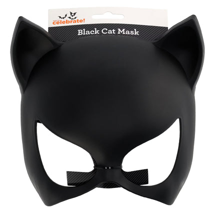 Cat Mask Costume Accessory for Adults, Black, Halloween by